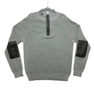Kenneth Cole Mock Neck Sweater Mens XXL Gray Flannel Heather SM4F7504 NWT